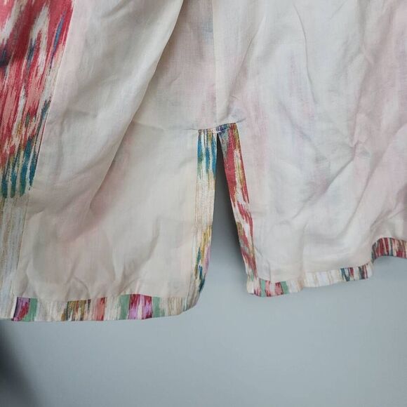 Chicos Womens 100% Linen Soutache Topper Jacket Size 4/6 Ikat Artsy Colorful NWT - Picture 4 of 8